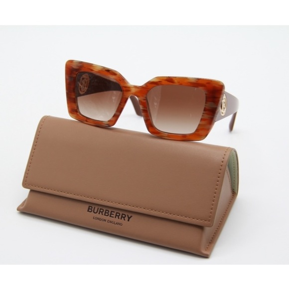 NEW BE4344 3940/13 BURBERRY SUNGLASSES B 4344 BROWN CAT EYE EYEWEAR BURBERRY - Picture 2 of 11